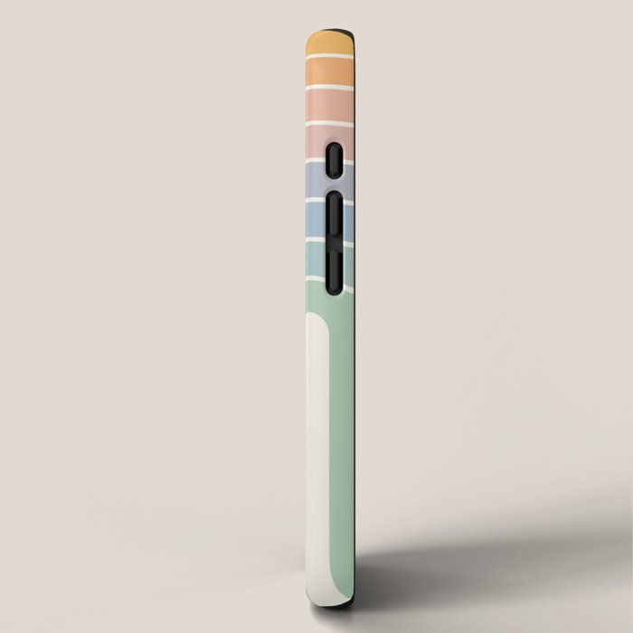 Gradient Arch XIII Retro Mid Century Modern Rainbow iPhone Case Gallery Image 2