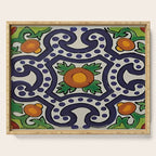 Oranges talavera tile abstract pattern modern decoration Serving Tray Gallery Image 1