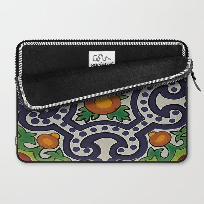 Oranges talavera tile abstract pattern modern decoration Laptop Sleeve Gallery Image 2