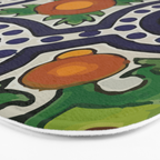 Oranges talavera tile abstract pattern modern decoration Bath Mat Gallery Image 3