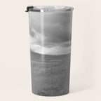 Black and White Montana Landscape Photography | Storm Clouds Photography | Prairie Photography | Western Landscape Travel Mug Gallery Image 3