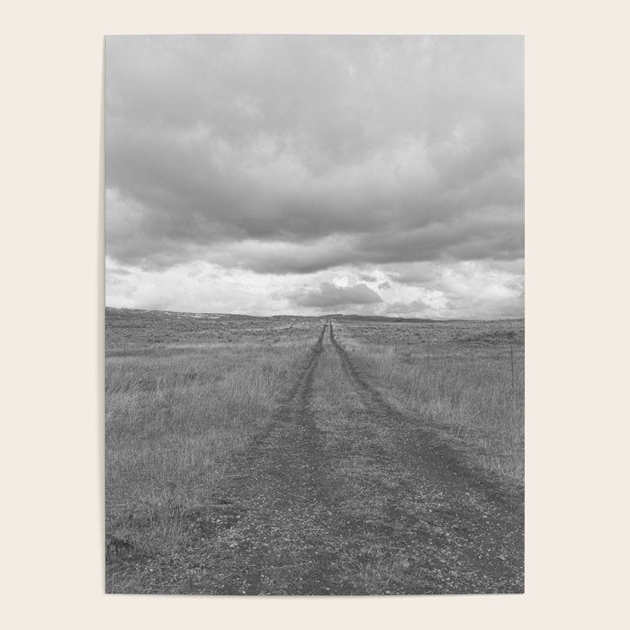 Black and White Montana Landscape Photography | Storm Clouds Photography | Prairie Photography | Western Landscape Poster Gallery Image 4