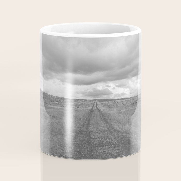 Black and White Montana Landscape Photography | Storm Clouds Photography | Prairie Photography | Western Landscape Coffee Mug Gallery Image 4