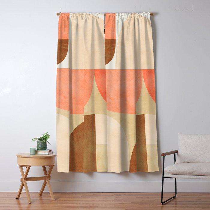 mid century geometric abstract 6 Window Curtain Gallery Image 5