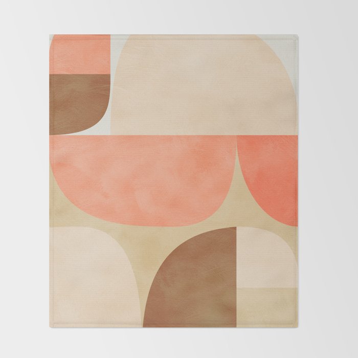 mid century geometric abstract 6 Throw Blanket Gallery Image 2