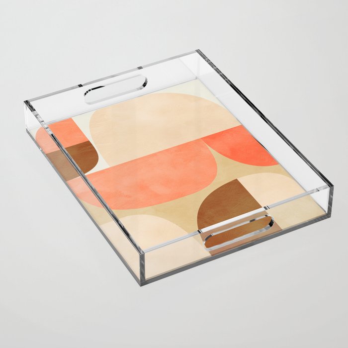 mid century geometric abstract 6 Acrylic Tray Gallery Image 1