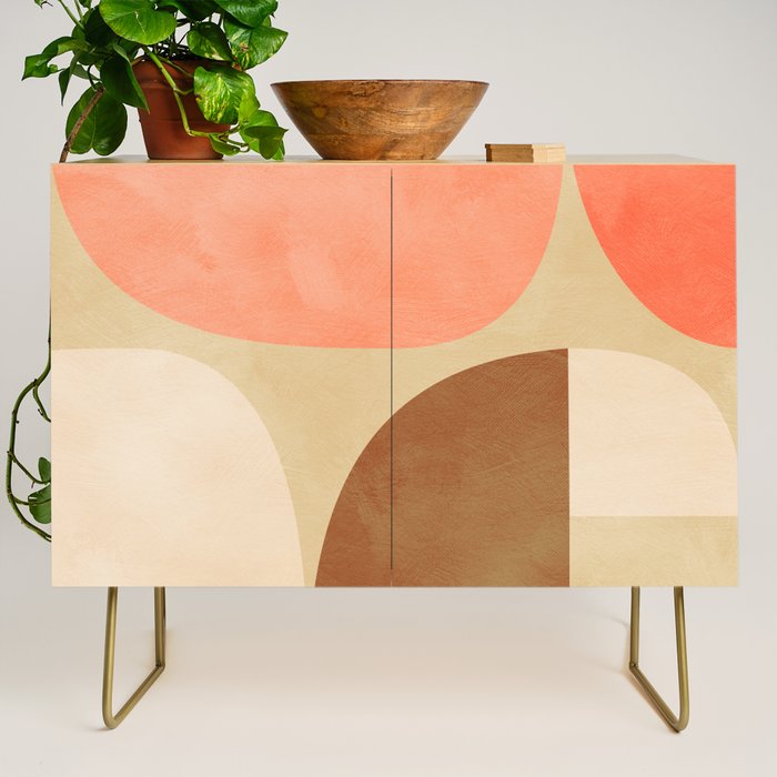 mid century geometric abstract 6 Credenza Gallery Image 1