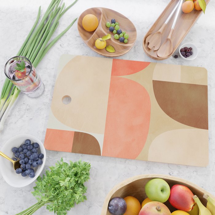 mid century geometric abstract 6 Cutting Board Gallery Image 2