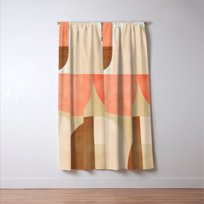 mid century geometric abstract 6 Window Curtain Gallery Image 3