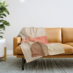 mid century geometric abstract 6 Throw Blanket Gallery Image 1