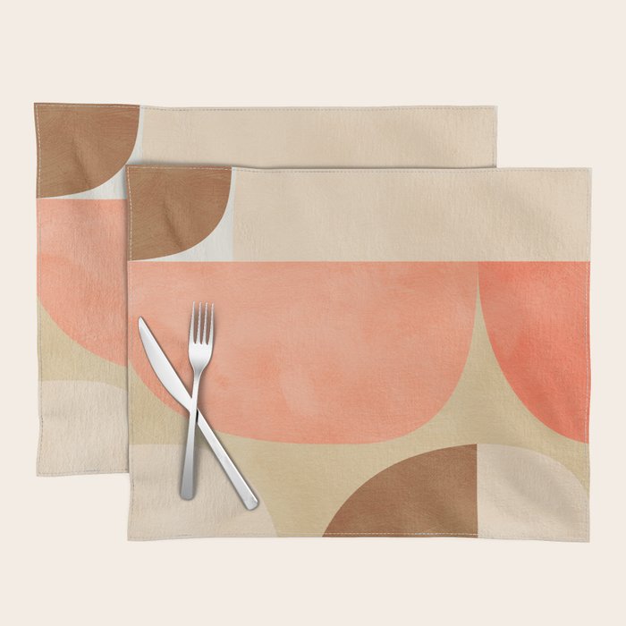 mid century geometric abstract 6 Placemat Gallery Image 1