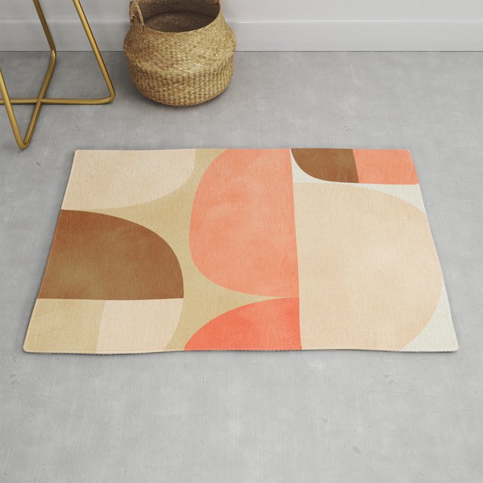 mid century geometric abstract 6 Rug Gallery Image 1