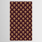 Fleur De Lis In Royal Burgundy and Gold Tablecloth Gallery Image 2
