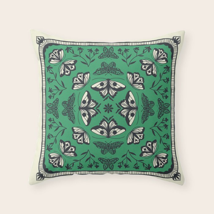Butterfly Kaleidoscope Throw Pillow Gallery Image 1