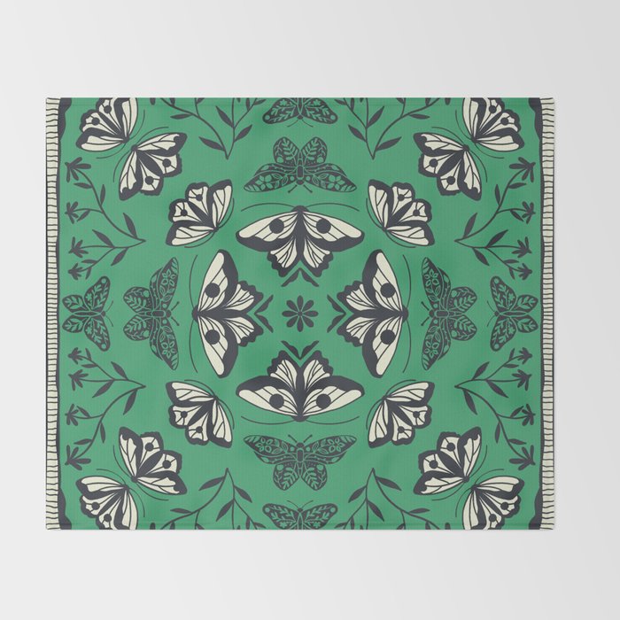 Butterfly Kaleidoscope Throw Blanket Gallery Image 2