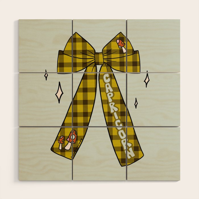 Capricorn Bow Wood Wall Art Gallery Image 1
