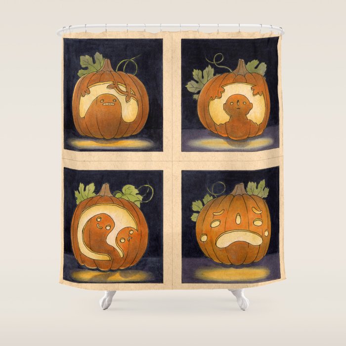 Pumpkins 2022 Shower Curtain Gallery Image 1