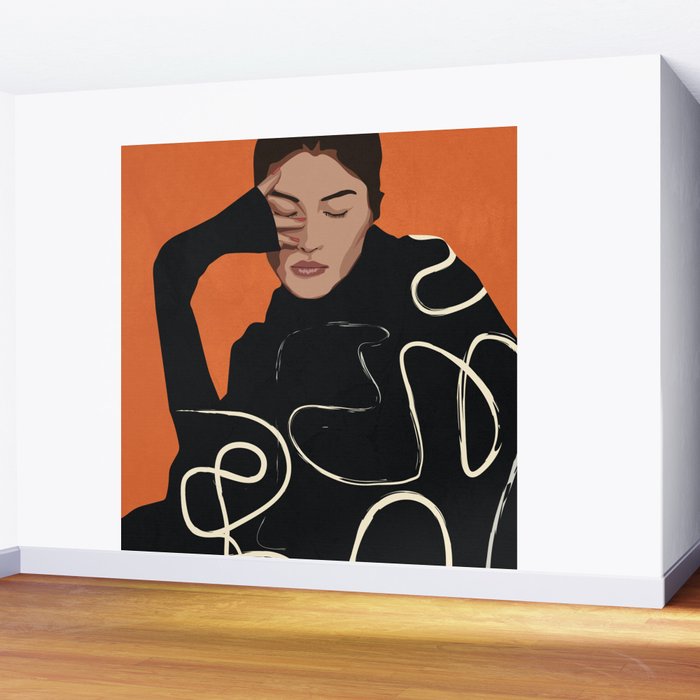 Thinking of a moment 2 Wall Mural Gallery Image 2