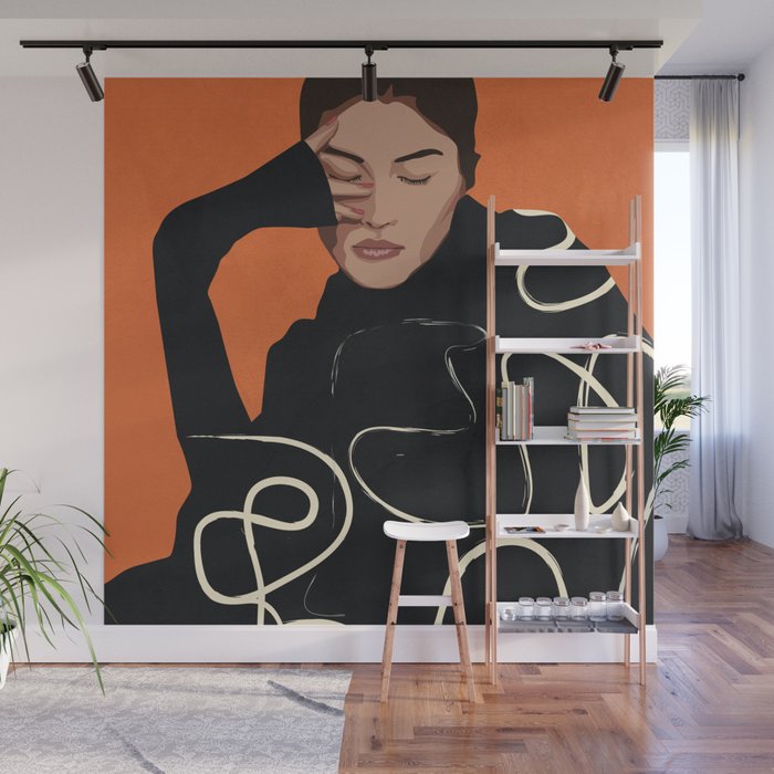 Thinking of a moment 2 Wall Mural Gallery Image 1