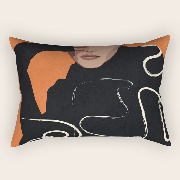 Thinking of a moment 2 Rectangular Pillow Gallery Image 2