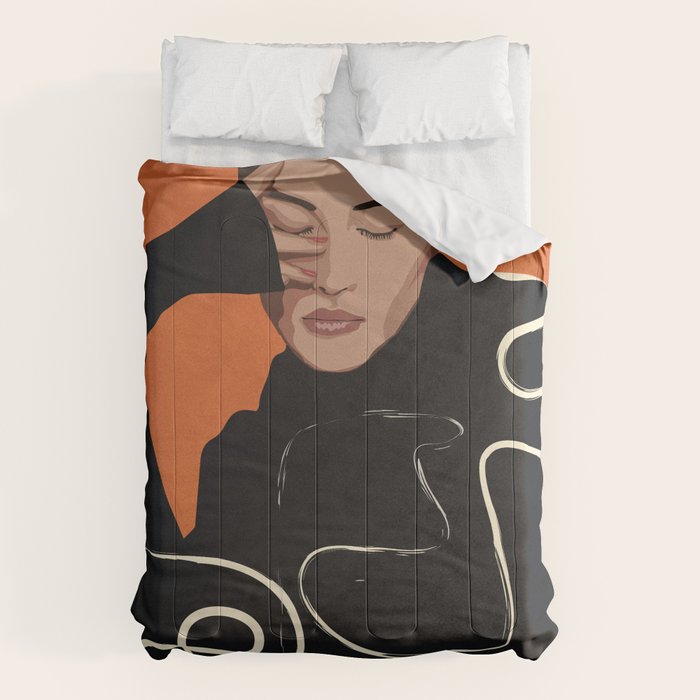 Thinking of a moment 2 Comforter Gallery Image 6