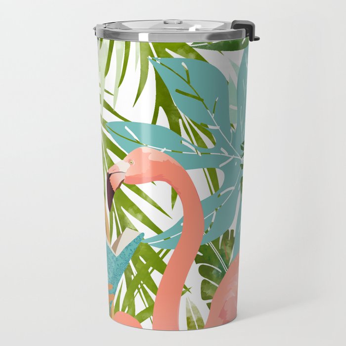 How To Become a Flamingo Illustration, Human Nature Connection, Woman Fashion Travel Travel Mug Gallery Image 2