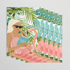 How To Become a Flamingo Illustration, Human Nature Connection, Woman Fashion Travel Wrapping Paper Gallery Image 3