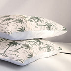 Vintage tropical palm tree island pattern Pillow Sham Gallery Image 3