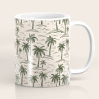 Vintage tropical palm tree island pattern Coffee Mug Gallery Image 1