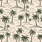 Vintage tropical palm tree island pattern Coffee Mug Gallery Image 2