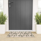 Vintage tropical palm tree island pattern Welcome Mat Gallery Image 3