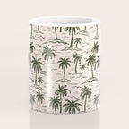 Vintage tropical palm tree island pattern Coffee Mug Gallery Image 4