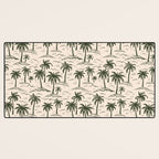 Vintage tropical palm tree island pattern Desk Mat Gallery Image 3