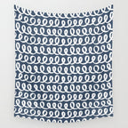 Loop da Loop . Classic Blue Wall Tapestry Gallery Image 4