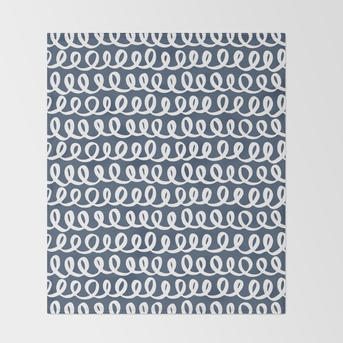 Loop da Loop . Classic Blue Throw Blanket Gallery Image 2