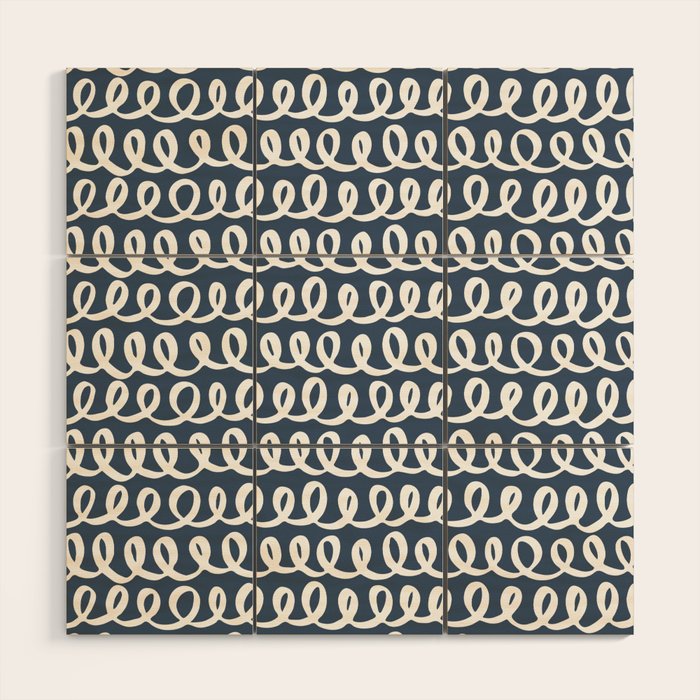 Loop da Loop . Classic Blue Wood Wall Art Gallery Image 1