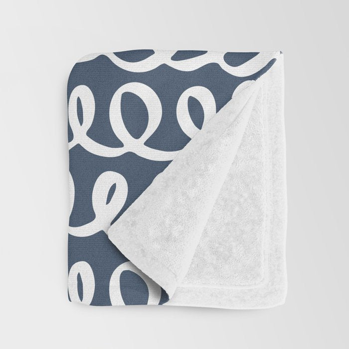 Loop da Loop . Classic Blue Throw Blanket Gallery Image 3
