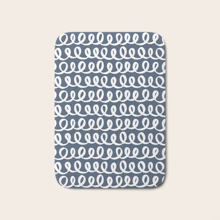 Loop da Loop . Classic Blue Bath Mat Gallery Image 1