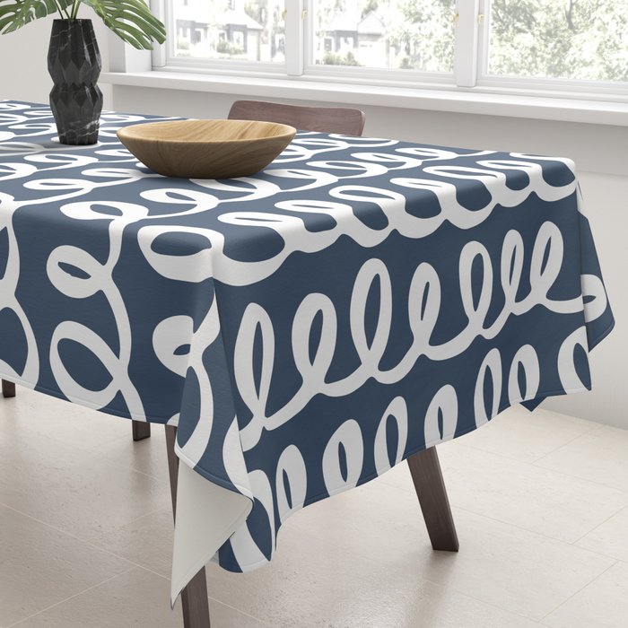 Loop da Loop . Classic Blue Tablecloth Gallery Image 3