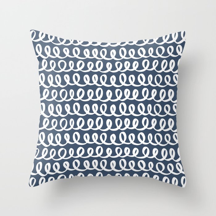 Loop da Loop . Classic Blue Throw Pillow Gallery Image 1