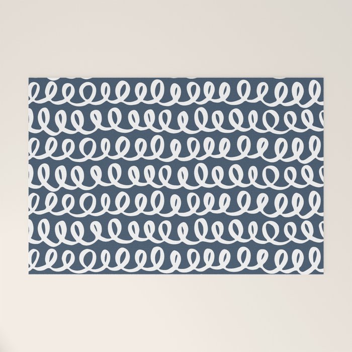 Loop da Loop . Classic Blue Welcome Mat Gallery Image 1