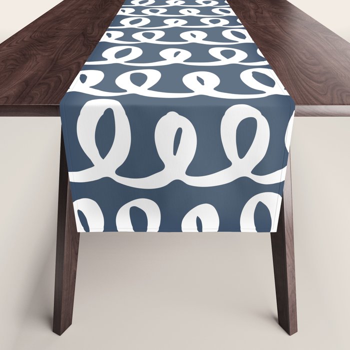 Loop da Loop . Classic Blue Table Runner Gallery Image 1