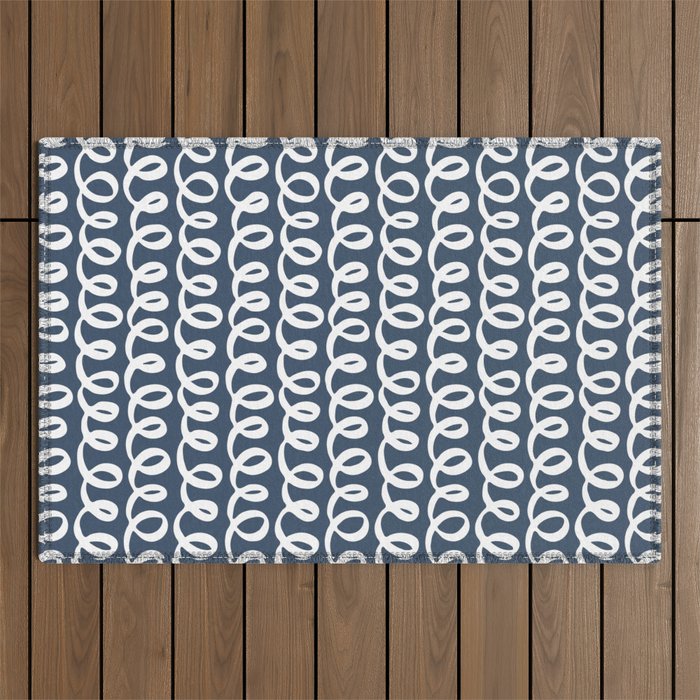 Loop da Loop . Classic Blue Outdoor Rug Gallery Image 1