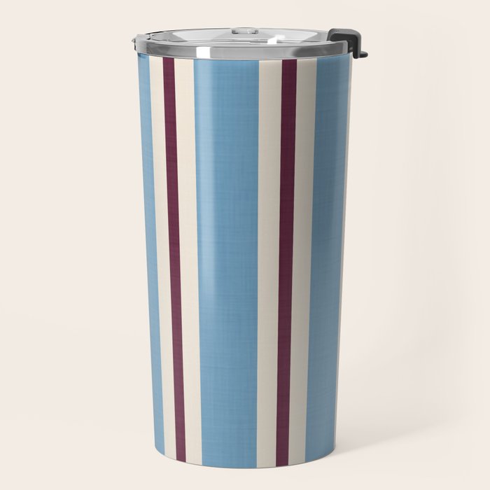 Classic Stripes - heritage blue berry Travel Mug Gallery Image 2