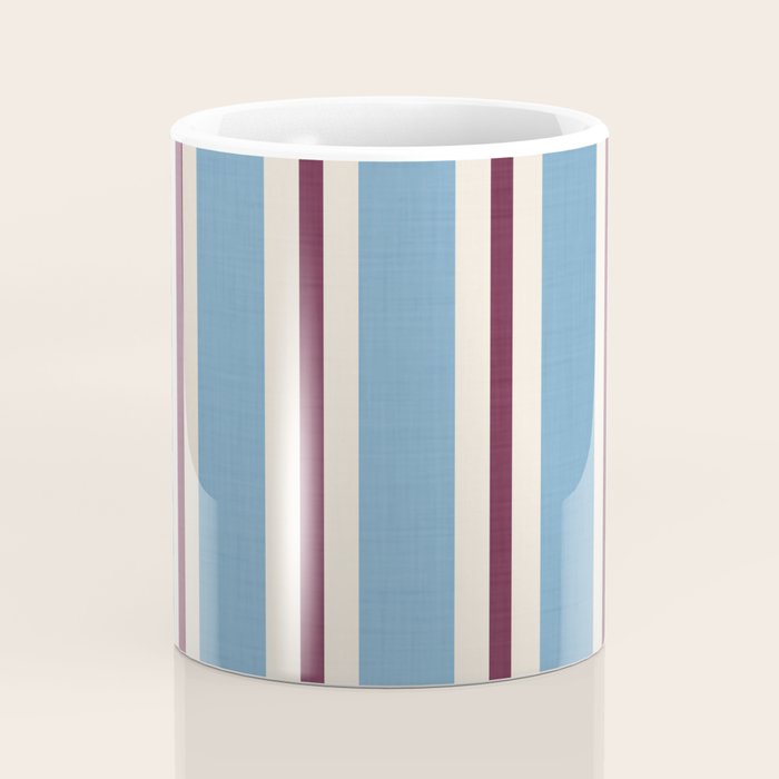 Classic Stripes - heritage blue berry Coffee Mug Gallery Image 4