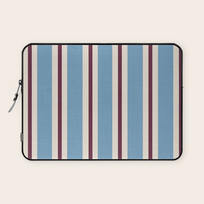 Classic Stripes - heritage blue berry Laptop Sleeve Gallery Image 1