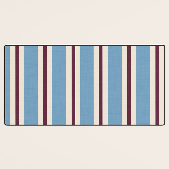 Classic Stripes - heritage blue berry Desk Mat Gallery Image 3