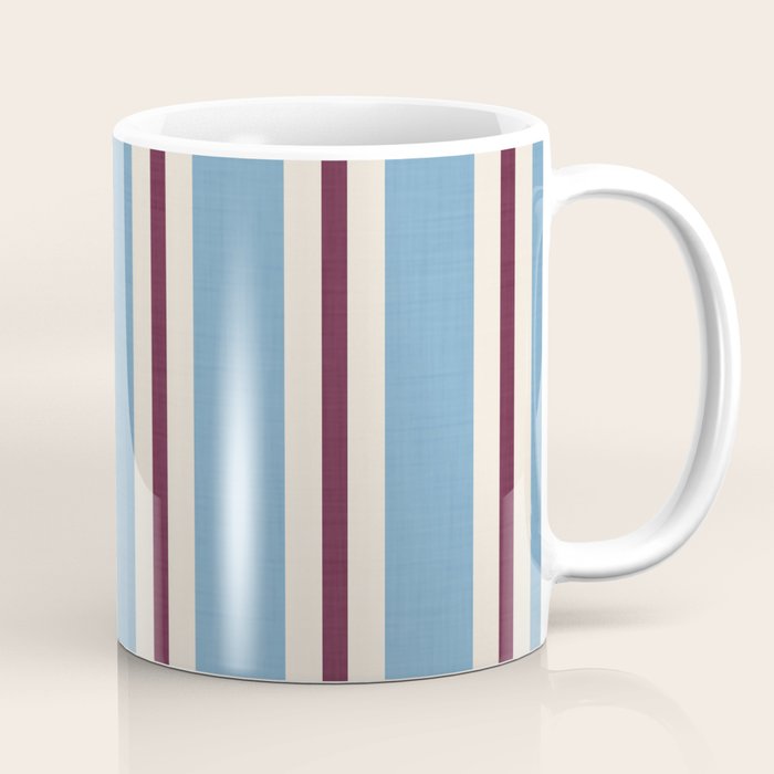 Classic Stripes - heritage blue berry Coffee Mug Gallery Image 1