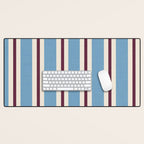 Classic Stripes - heritage blue berry Desk Mat Gallery Image 1