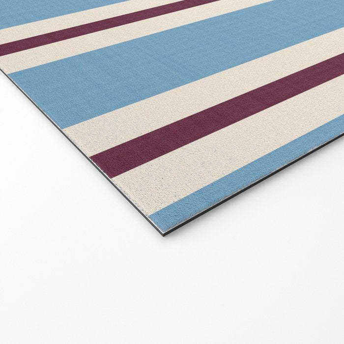 Classic Stripes - heritage blue berry Welcome Mat Gallery Image 2